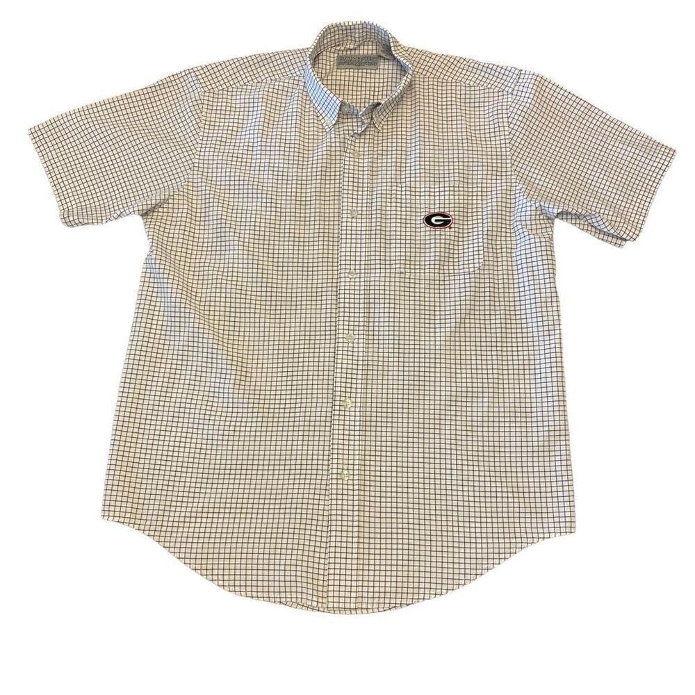 Campus Specialties University of Ga UGA Short Sleeve Button Down Shirt‎ Sz M